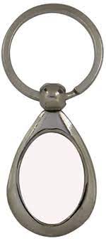 Llavero Metálico con forma de Óvalo Vertical