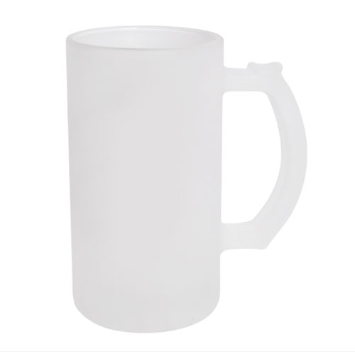 Jarra cervecera de vidrio frosted satinado de 16 oz para sublimar