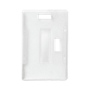 Porta Gafete Rígido Dual (Horizontal/Vertical) Blanco - Protector de Carnet