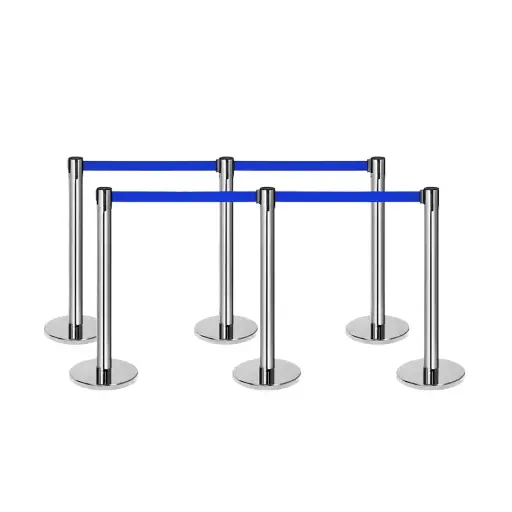 [TS-BLT-B] Cinta Azul Retráctil de Repuesto para Postes Separadores de Fila - TS-BLT-B