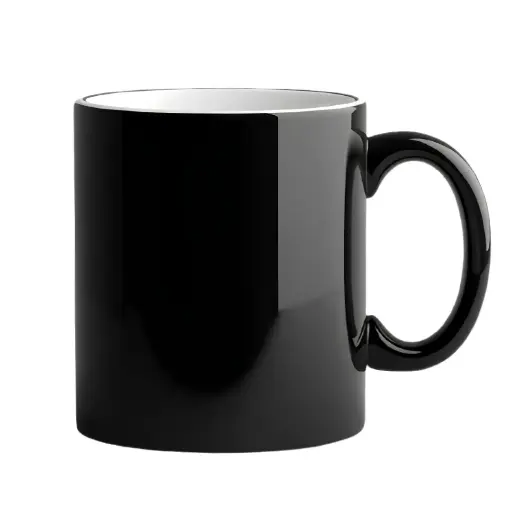 [1000301] Taza Mágica para Sublimar de Cerámica 11 oz Negra Brillante (Gloss) McKAKO